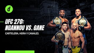 Ngannou vs. Gane EN VIVO: Mira la cartelera completa, hora, fecha y canal del UFC 270