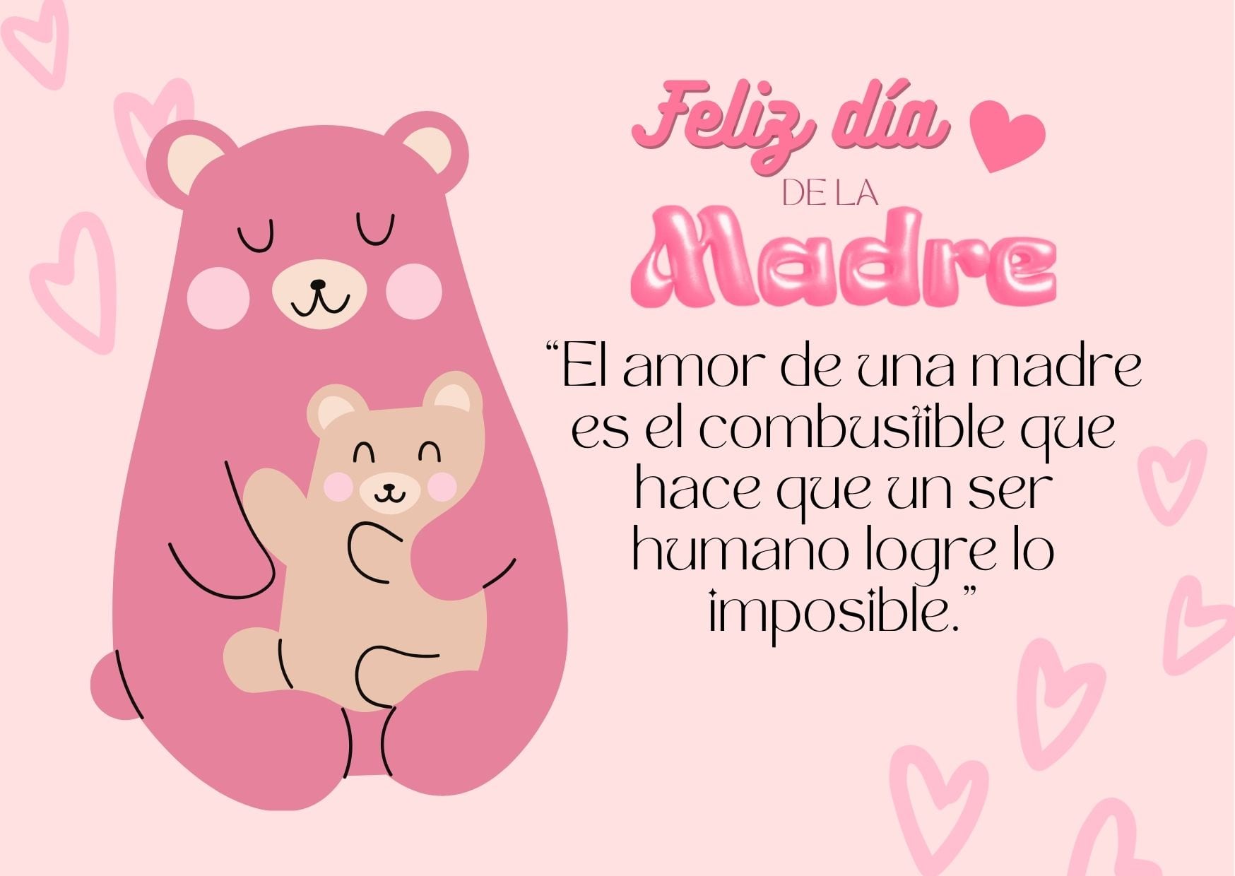 Comparte esta imagen con esa persona especial por el Día de la Madre y dale a conocer cuánto la quieres. (Foto: Composición Mix/Canva)