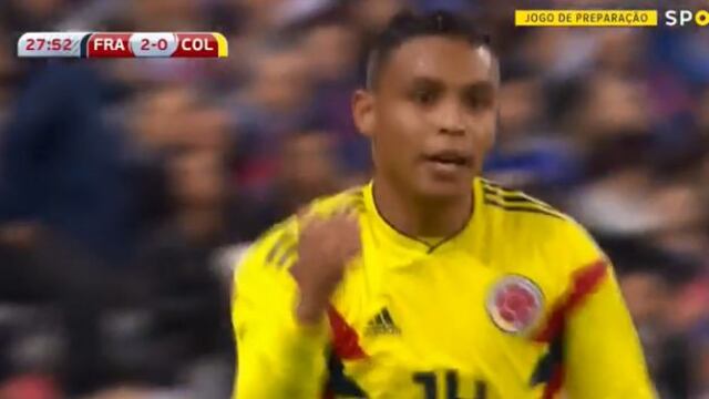 Quiso centrar y terminó el gol: la anotación de Muriel en el Colombia-Francia por amistoso [VIDEO]
