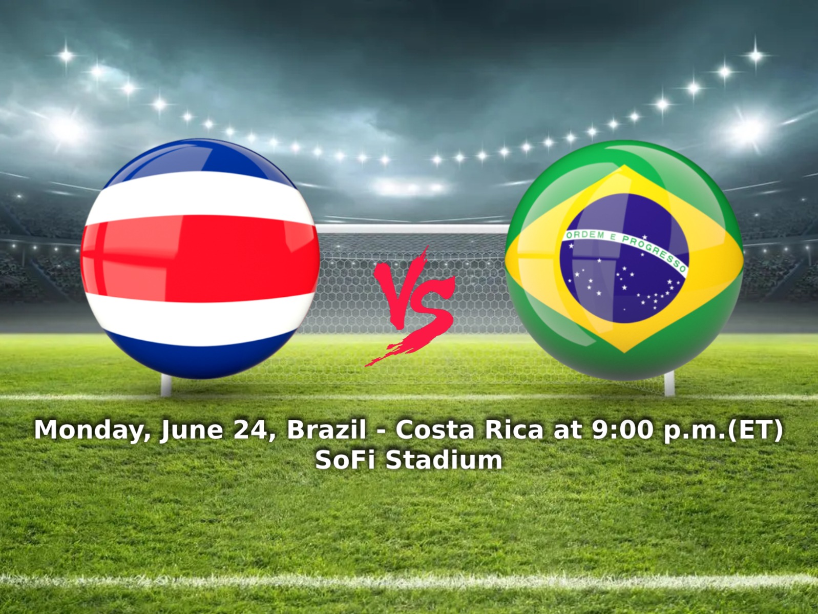 Check the channels, lineups, and times to watch LIVE and LIVE Brazil vs. Costa Rica for Copa América 2024 (Photo: Mix Composition)