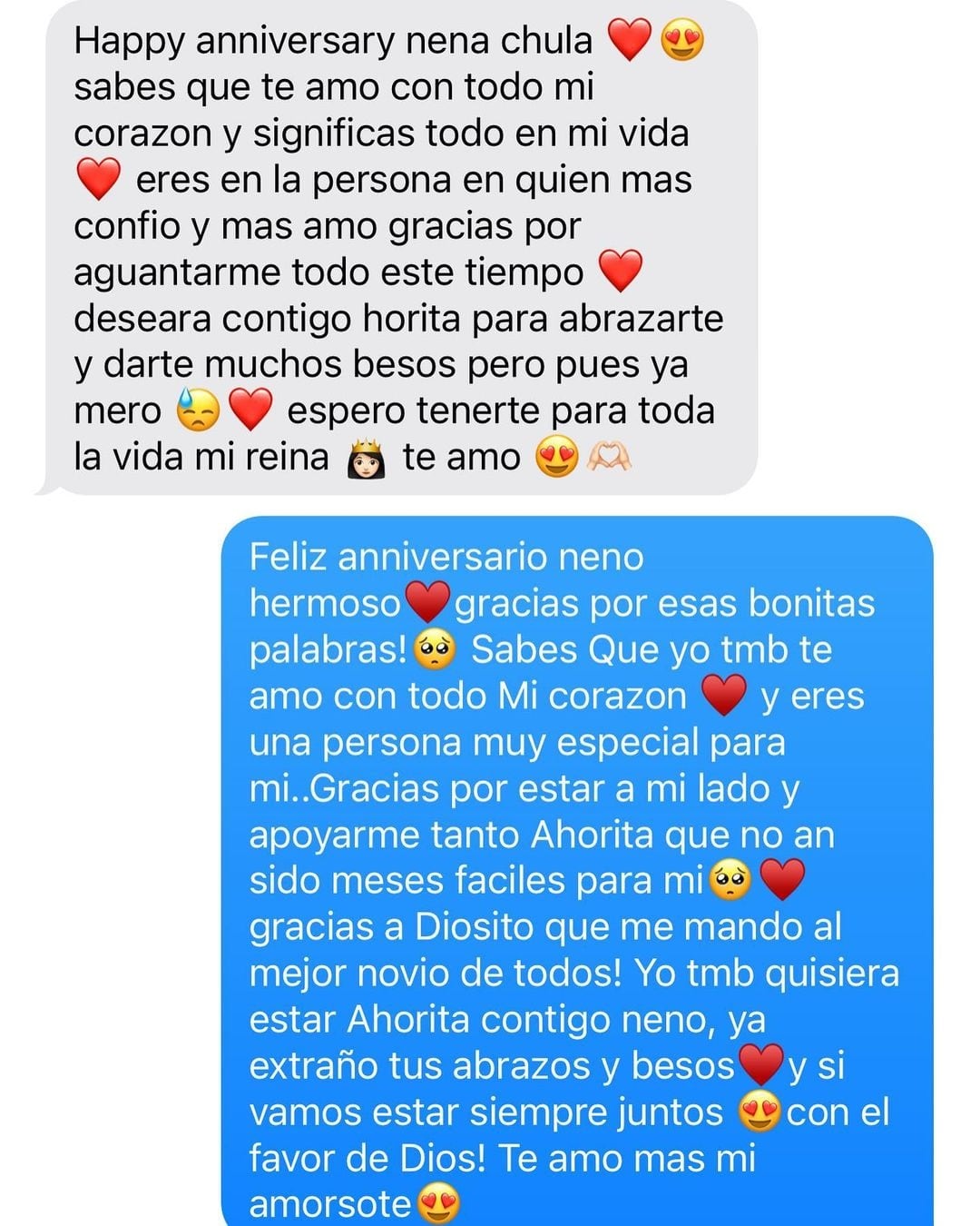 Los mensajes privados entre Lillian Griego y Carlos Parra (Foto: Lillian Griego/ Instagram)