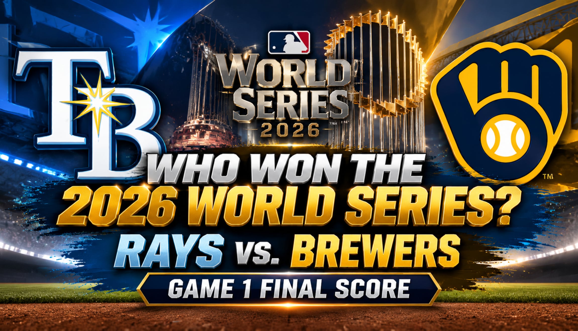 Check out the final score from Game 1 of the 2026 World Series between the Tampa Bay Rays and the Milwaukee Brewers, this Friday, October 23. (Photo: Created by Depor using Chat GPT AI)