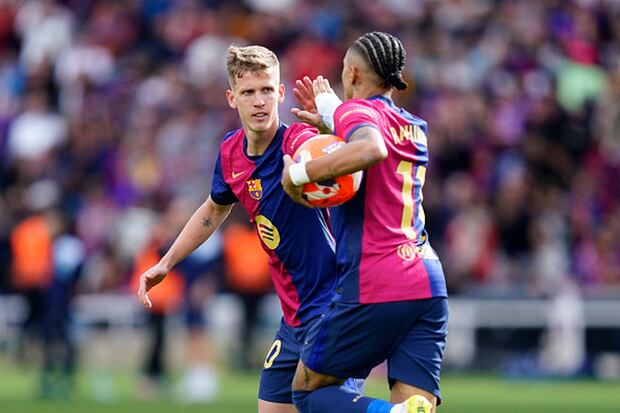 FC Barcelona le ganó 4-3 a Celta de Vigo y sigue como el único líder de LaLiga de España. (Foto: Getty Images)