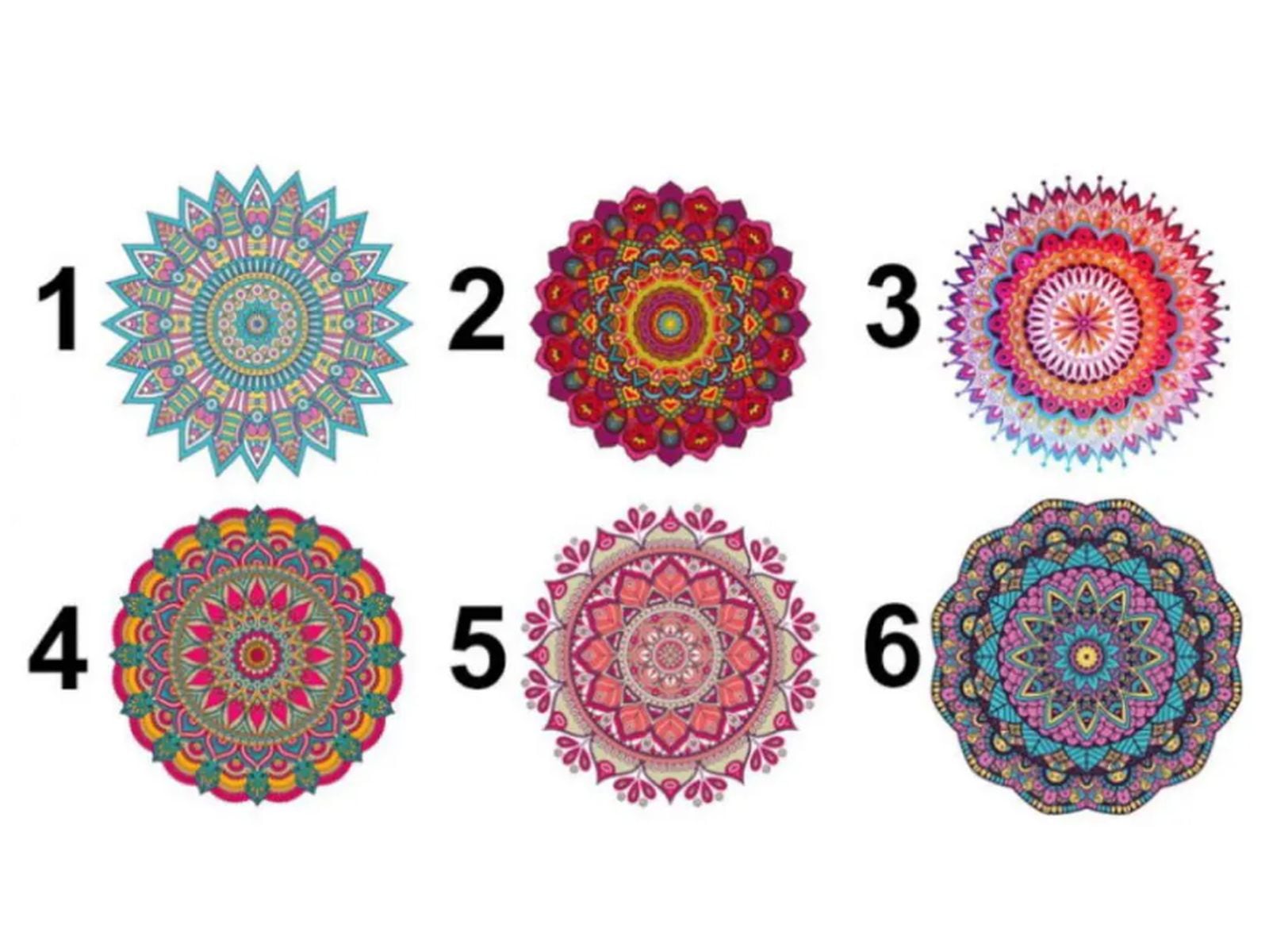 TEST VISUAL | En esta imagen se aprecian seis mandalas diferentes. Elige uno. (Foto: namastest.net)
