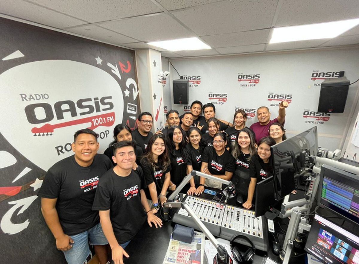 La foto de la producción del programa de Daniel Marquina en Oasis. (Foto: Difusión)