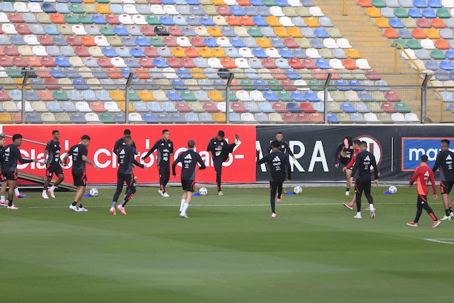 Selección Peruana entrenó en el estadio Monumental. (Foto: César Bueno / GEC)