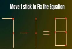 Para arreglar esta ecuación tienes que mover 1 fósforo: te daré solo 6 segundos