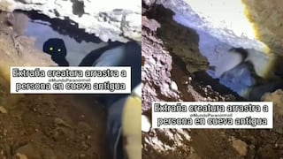 ¿Real o fake? Hombre es arrastrado por “criatura” en una cueva dividiendo a todo TikTok