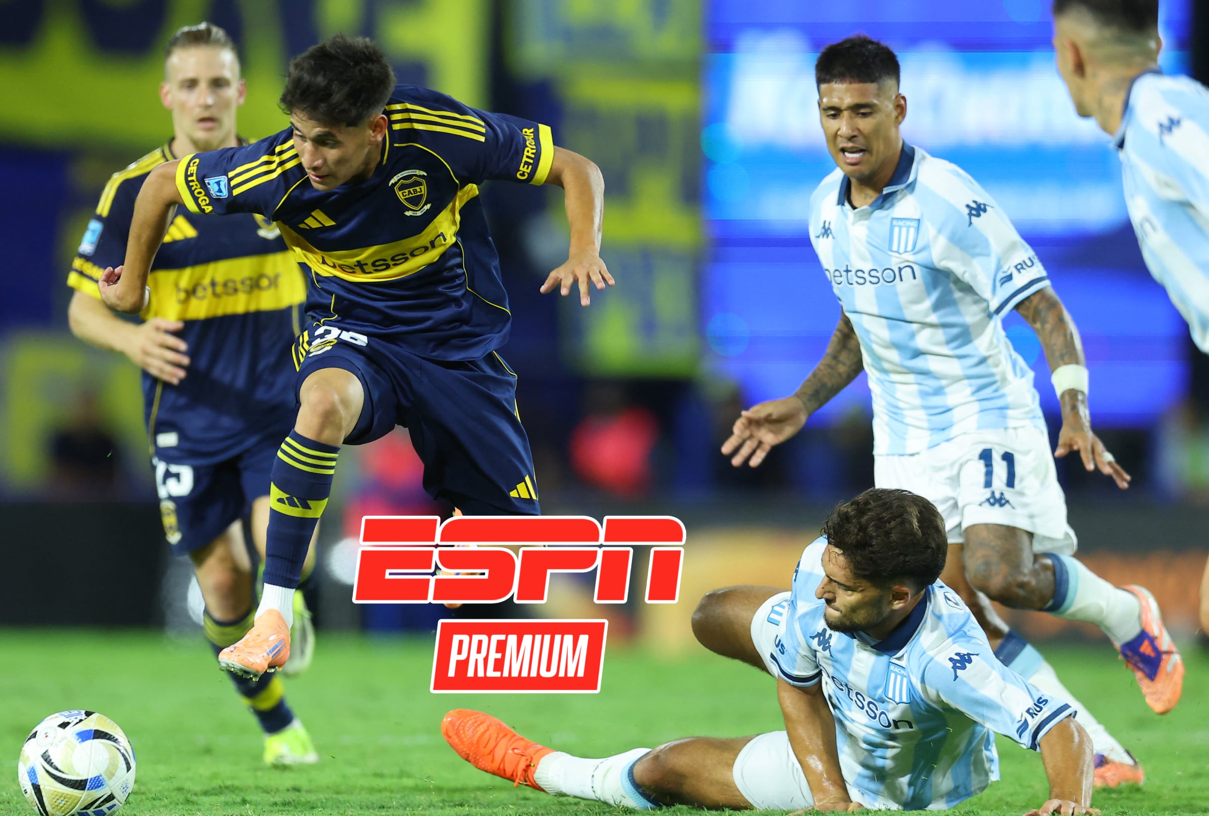 AVELLANEDA, BUENOS AIRES (ARGENTINA), 23/08/2026.- Cobertura oficial de ESPN Premium EN VIVO ONLINE para ver el partido Boca Juniors vs. Racing hoy por la fecha 6 del Torneo Clausura 2026 de la Liga Profesional en el Cilindro de Avellaneda. FOTO DE ALEJANDRO PAGNI PARA AFP