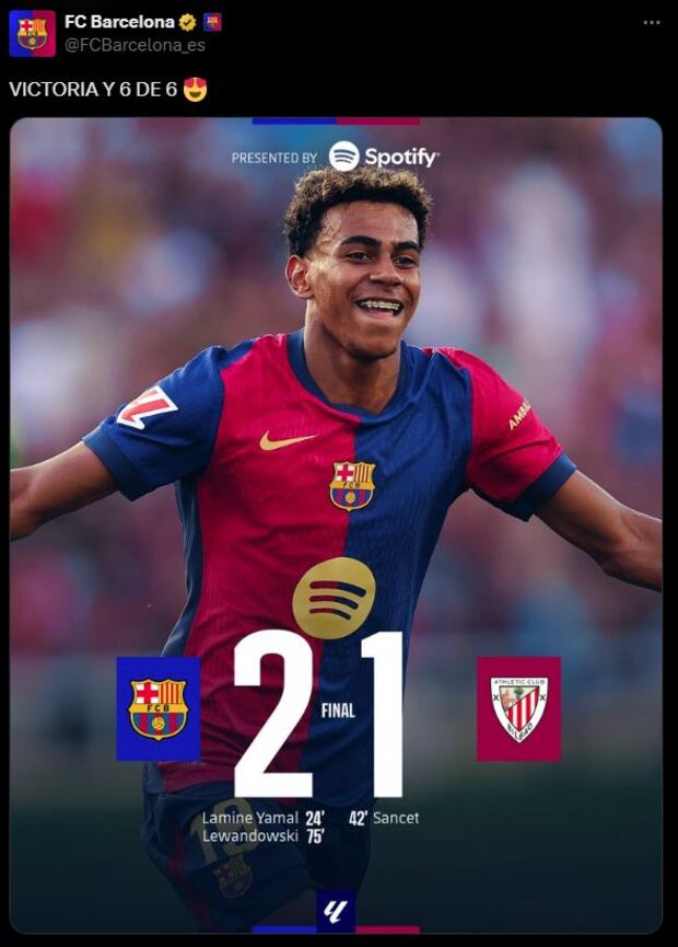 Barcelona celebra nuevo triunfo en LaLiga.