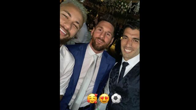 El tridente reunido otra vez: Neymar compartió foto junto a Lionel Messi y Luis Suárez en súper fiesta en Uruguay