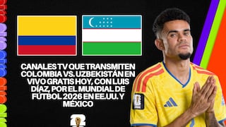 Canales TV que transmiten Colombia vs. Uzbekistán, con Luis Díaz, por el Mundial 2026 en EE.UU. y México