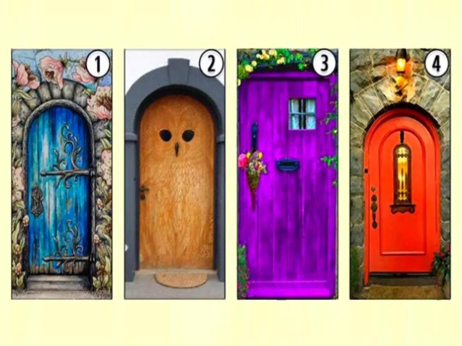 TEST VISUAL | Esta imagen te muestra cuatro puertas. Tienes que indicar cuál es la que deseas abrir. (Foto: namastest.net)