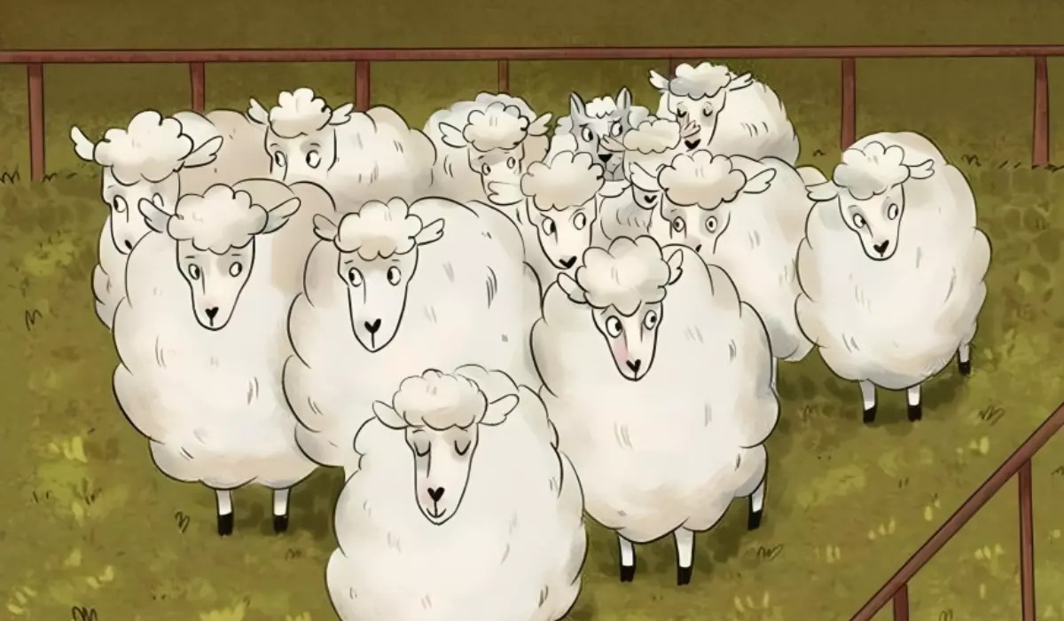 Reto visual: solo un genio puede encontrar al lobo escondido entre las ovejas en 8 segundos (Foto: GenialGuru).