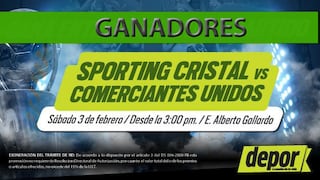 Sporting Cristal vs. Comerciantes Unidos: lista de ganadores de las entradas dobles