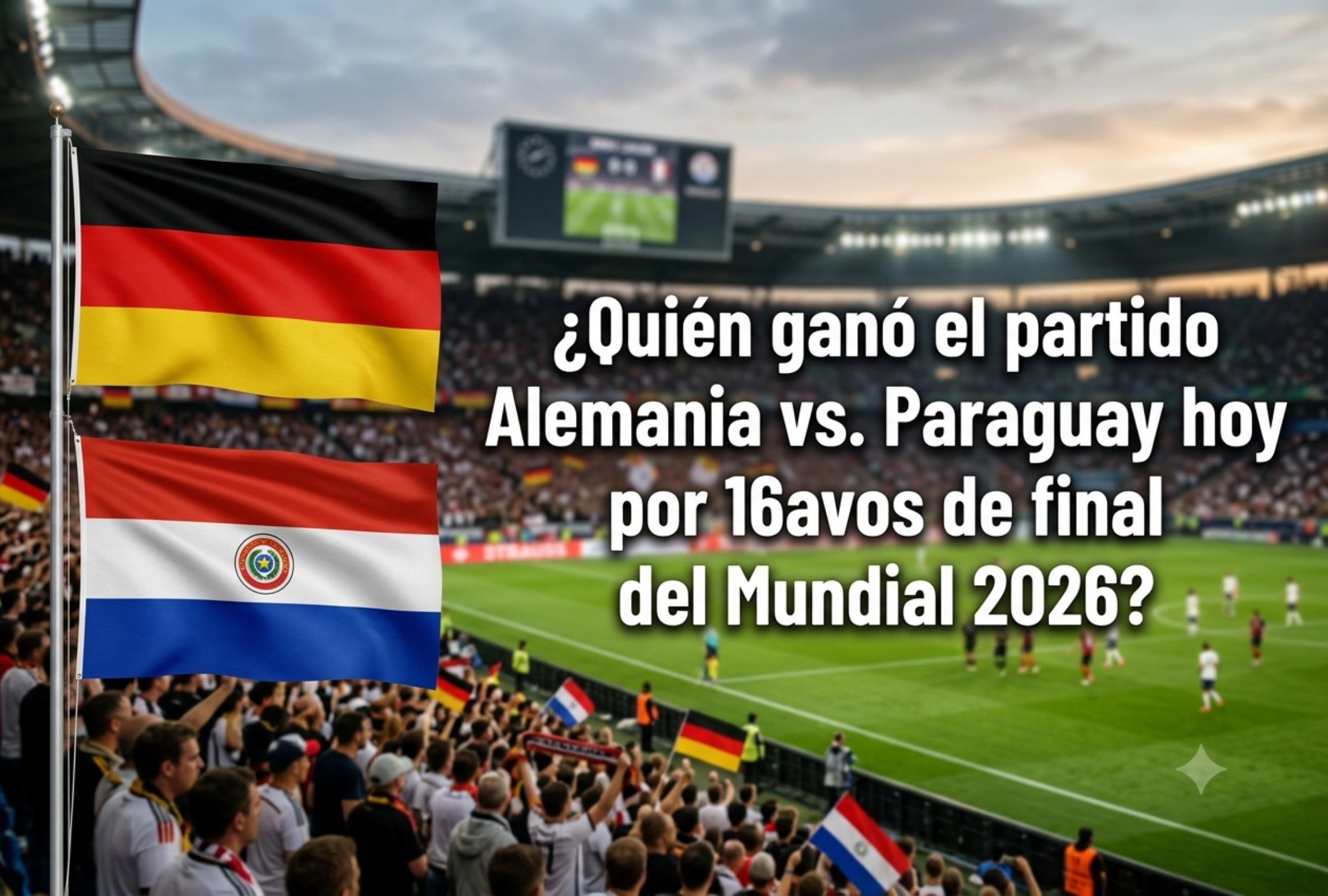 Alemania y Paraguay se enfrentan por los 16avos de final del Mundial de Fútbol 2026 en un duelo decisivo por un lugar en los octavos de final. (Foto: Imagen creada por Depor usando Gemini)