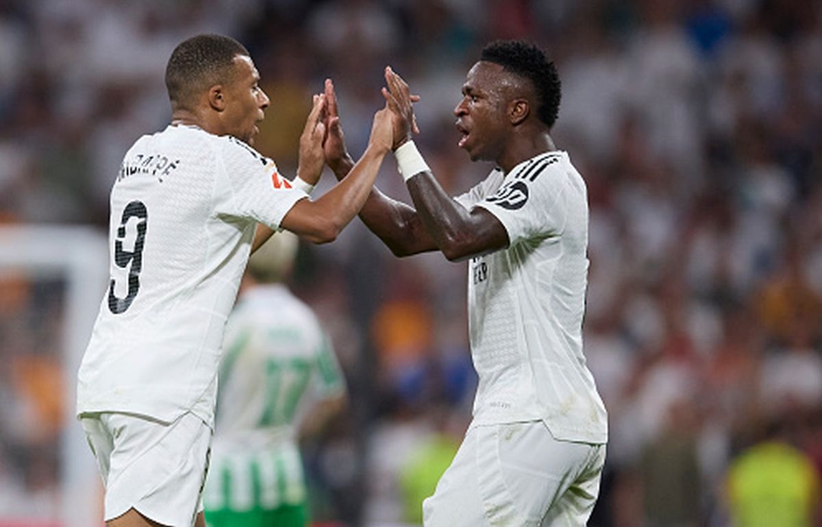 Mbappé y Vinícius Junior juegan juntos su primera temporada en el Real Madrid. (Foto: Getty Images)
