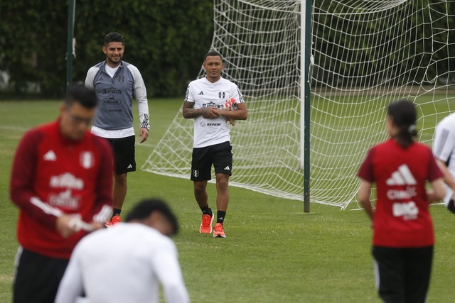Entrenamiento de la selección peruana de fútbol con miras a la próxima fecha doble por las eliminatorias 2026. (Foto: Mario Zapata Nieto / @photo.gec)