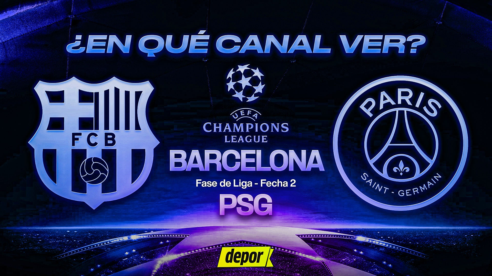 Barcelona vs PSG por la Champions League | Diseño: Christian Marlow