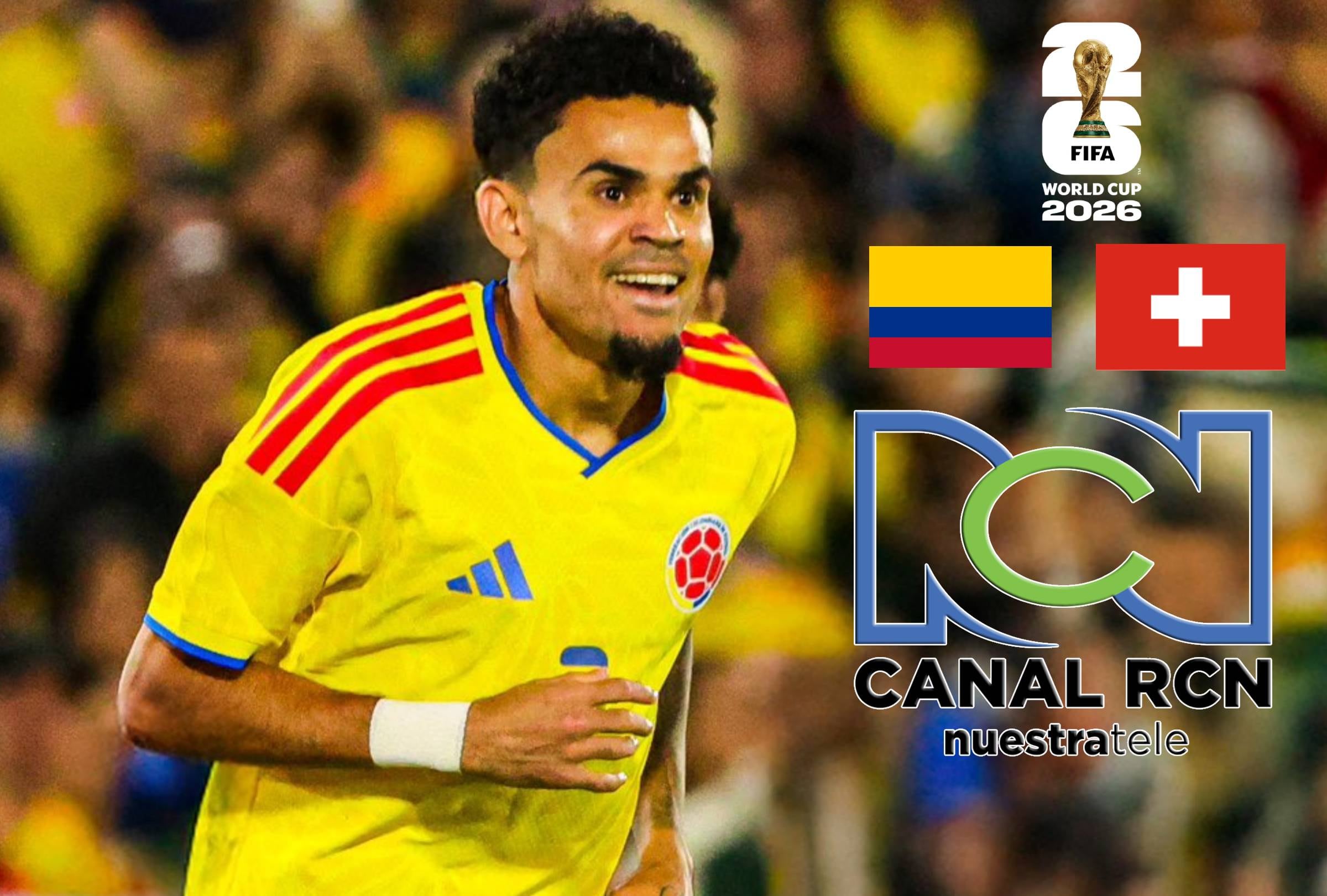 VANCOUVER, COLUMBIA BRITÁNICA, (CANADÁ), 07/07/2026.- Canal RCN Transmitirá EN VIVO el partido Colombia vs. Suiza desde BC Place Vancouver, Columbia Británica, Canadá, por los octavos de final del Mundial 2026. Foto de la selección colombiana con composición de Jesús Yupanqui.
