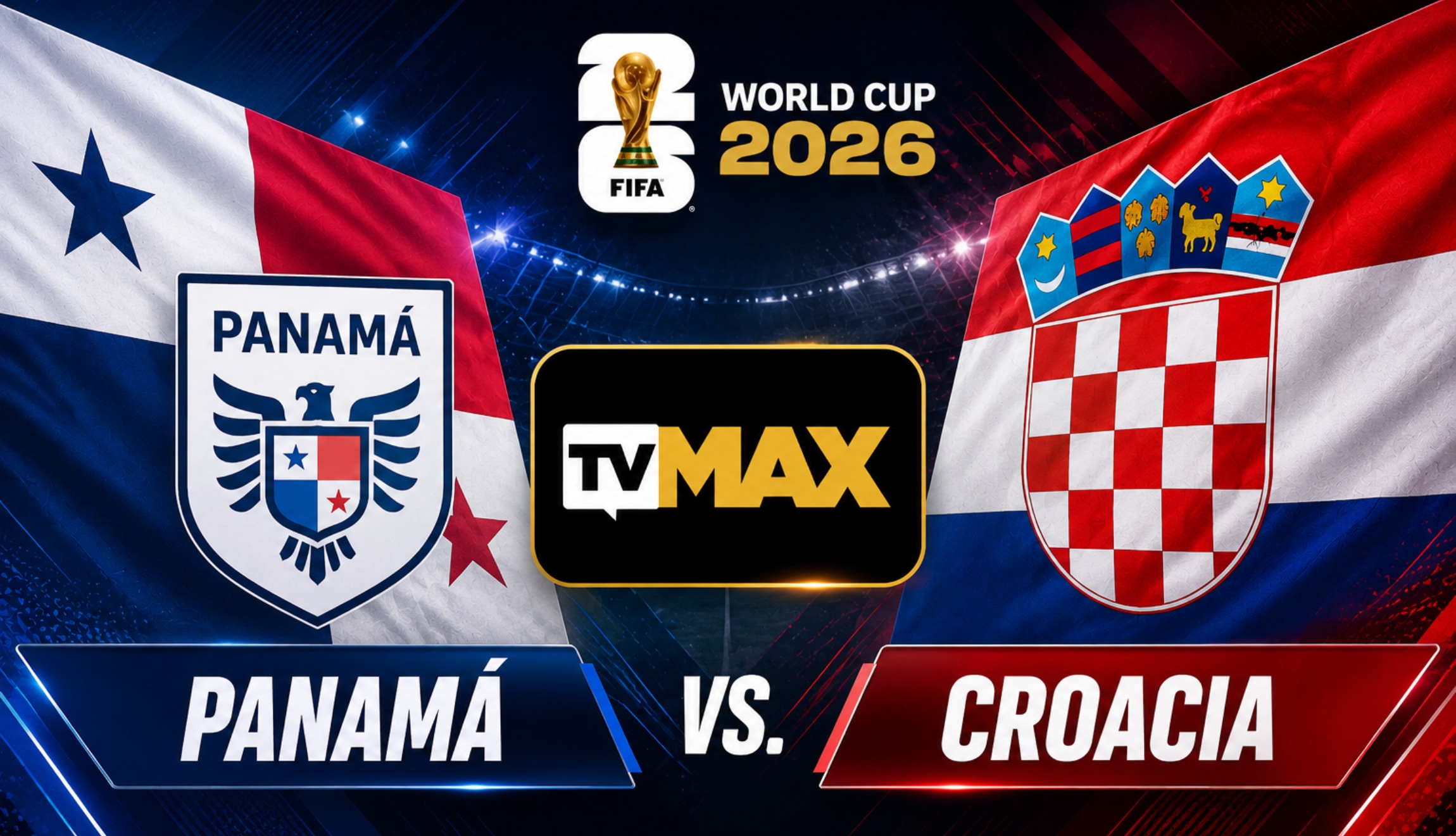 Señal de TV Max vía Canal 9 para ver la transmisión de Panamá vs. Croacia en vivo y en directo, este martes 23 de junio, por la Jornada 2 del Grupo L del Mundial de Fútbol 2026. (Foto: Imagen creada por Depor utilizando la IA de Chat GPT)