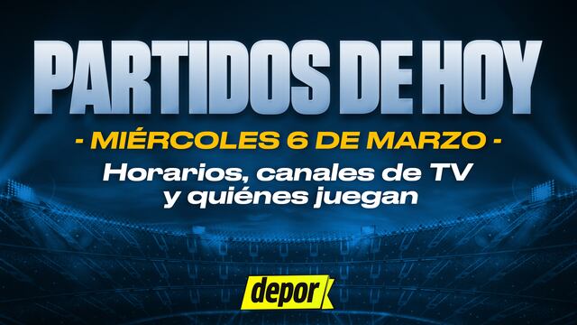 Partidos de fútbol de hoy, miércoles 6 de marzo: quiénes juegan, horarios y canales TV