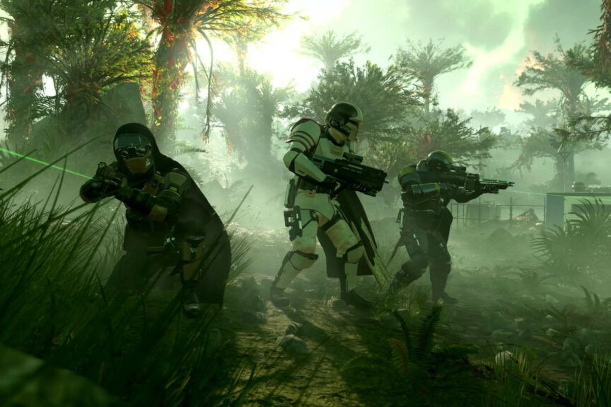 Pelea por la democracia con "Helldivers 2", un caótico juego cooperativo donde impones valores como la democracia y la libertad a punta de balas y explosiones.