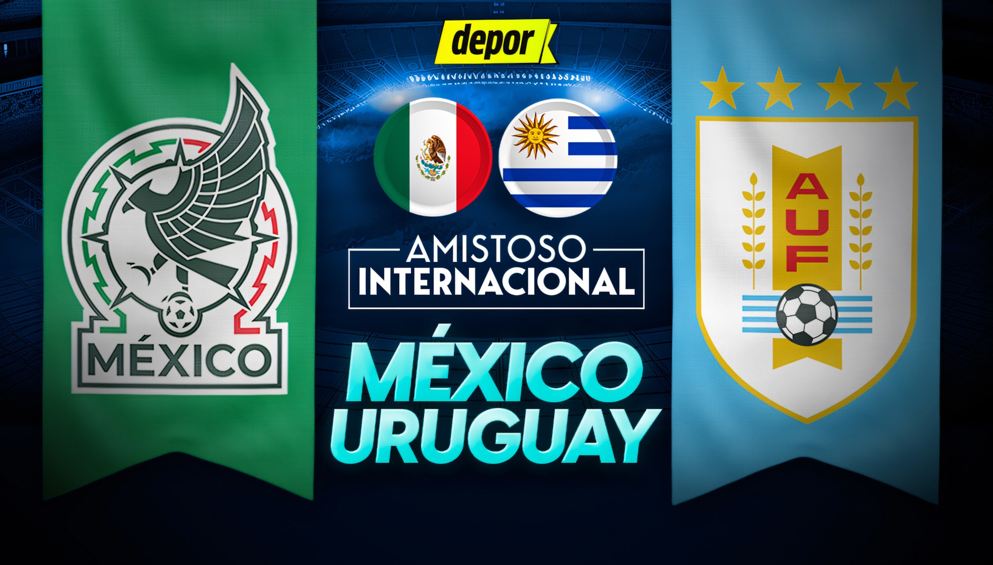 México vs. Uruguay por amistoso internacional. (Diseño: Christian Marlow)