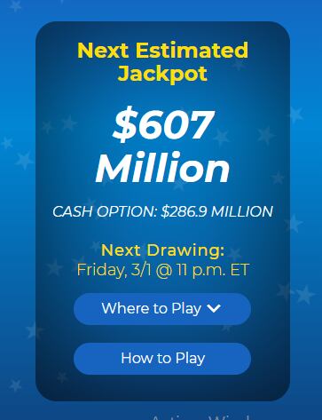 Este será el jackpot que pondrá en juego Mega Millions este viernes 1 de marzo de 2024 (Foto: Mega Millions)