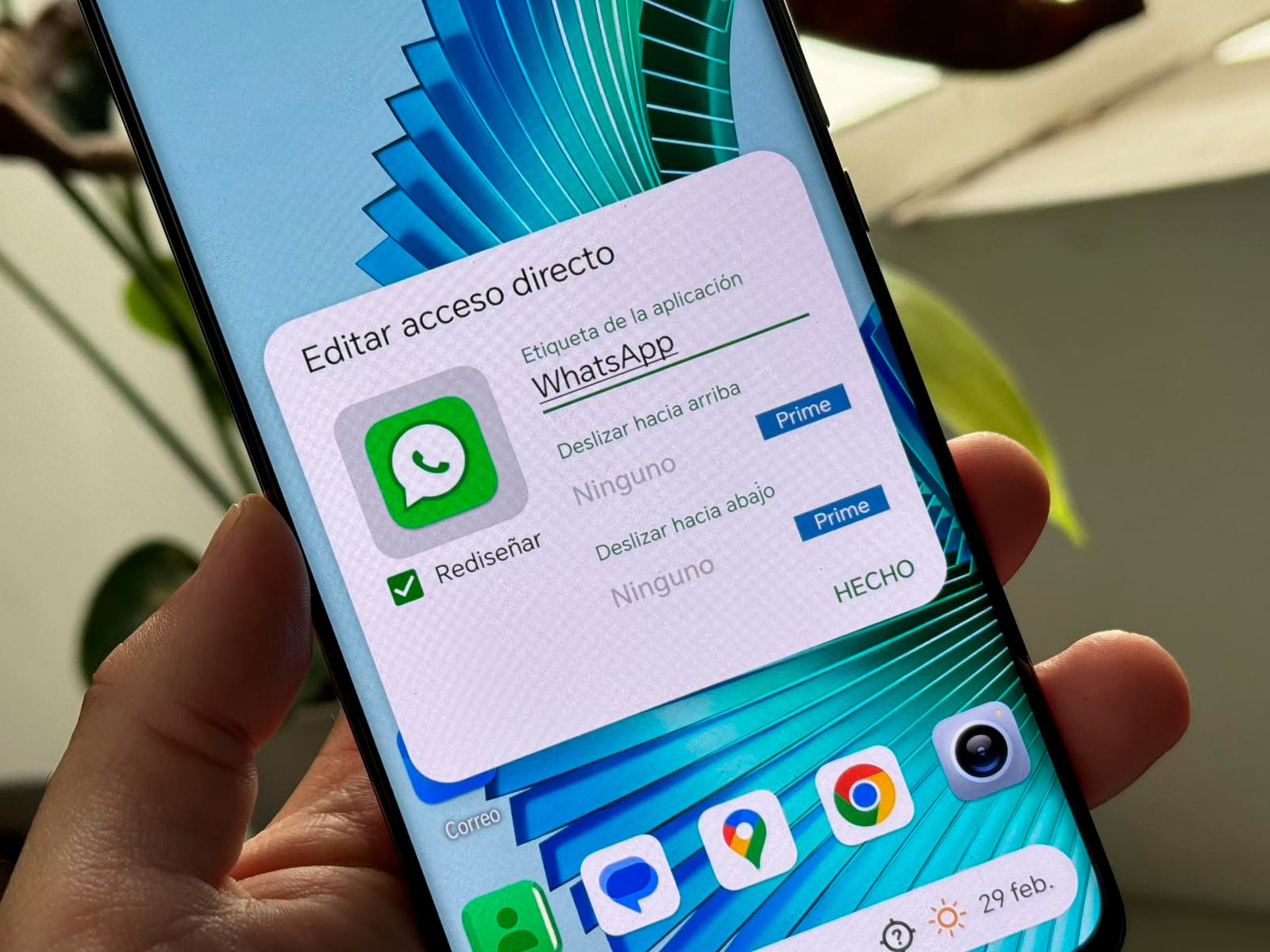 WHATSAPP | Así me quedó el ícono de WhatsApp tras haber activado el "modo blanco". Pruébalo también. (Foto: Depor - Rommel Yupanqui)