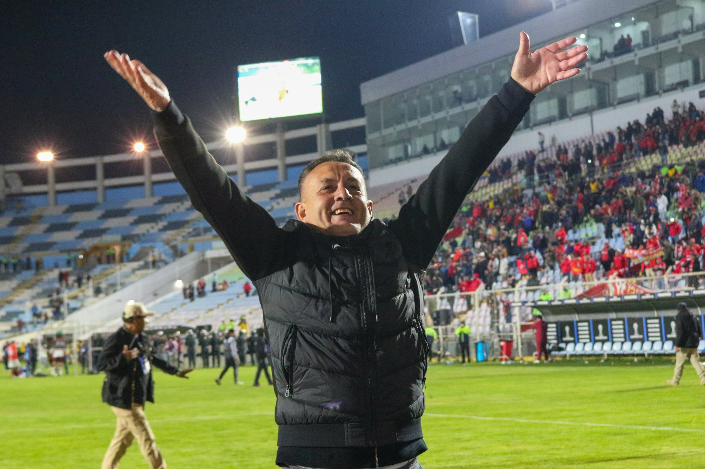 Así celebró Melgarejo la clasificación a octavos de final de la Copa Sudamericana. (Foto: Cienciano)