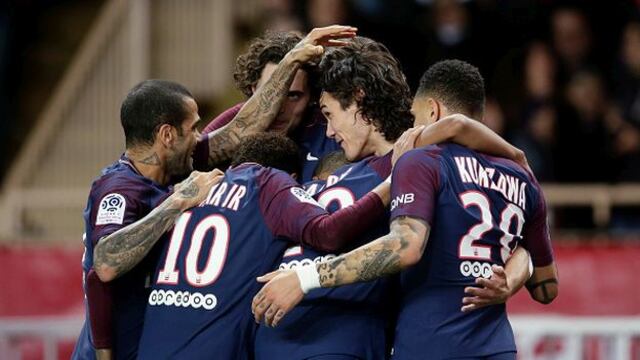 PSG camina en la Ligue 1: con goles de Neymar y Cavani derrotaron 2-1 al Mónaco