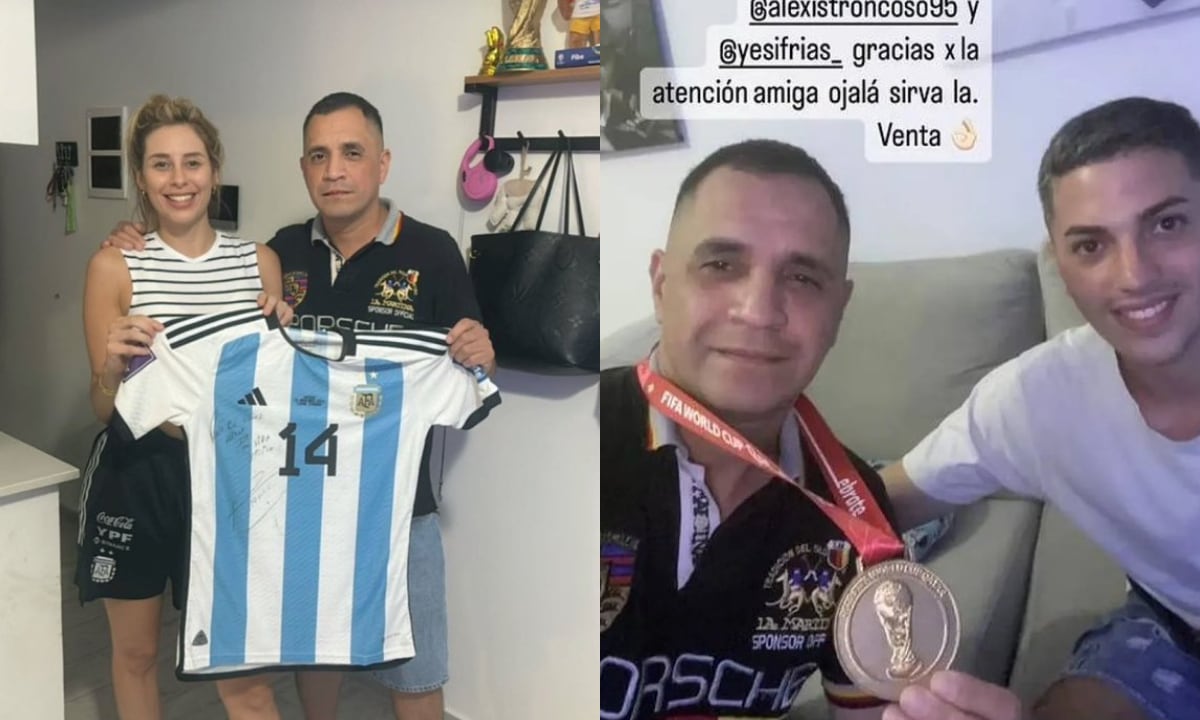 Exesposa de Palacios vendió su camiseta y medalla de campeón del mundo. (Foto: Composición)