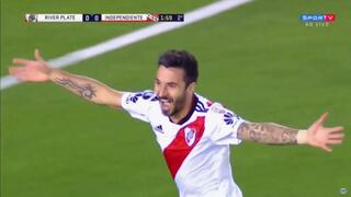 Empieza el sueño: Scocco abrió el marcador tras error de Independiente por Copa Libertadores [VIDEO]