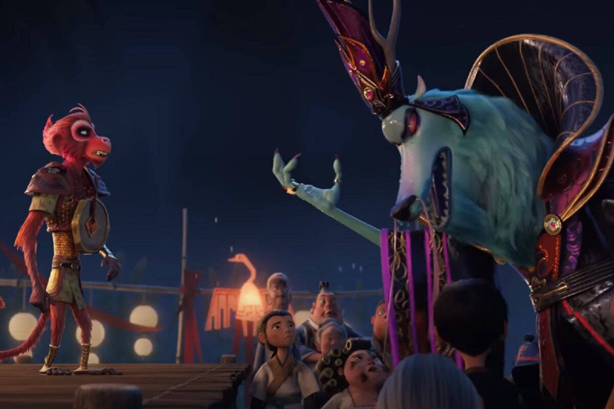 Bowen Yang le da voz al Rey Dragón en la película animada "El Rey Mono" (Foto: Netflix)