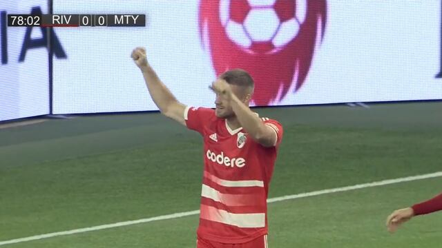 Disparo cruzado: Beltrán anotó el 1-0 de River Plate vs. Monterrey [VIDEO]