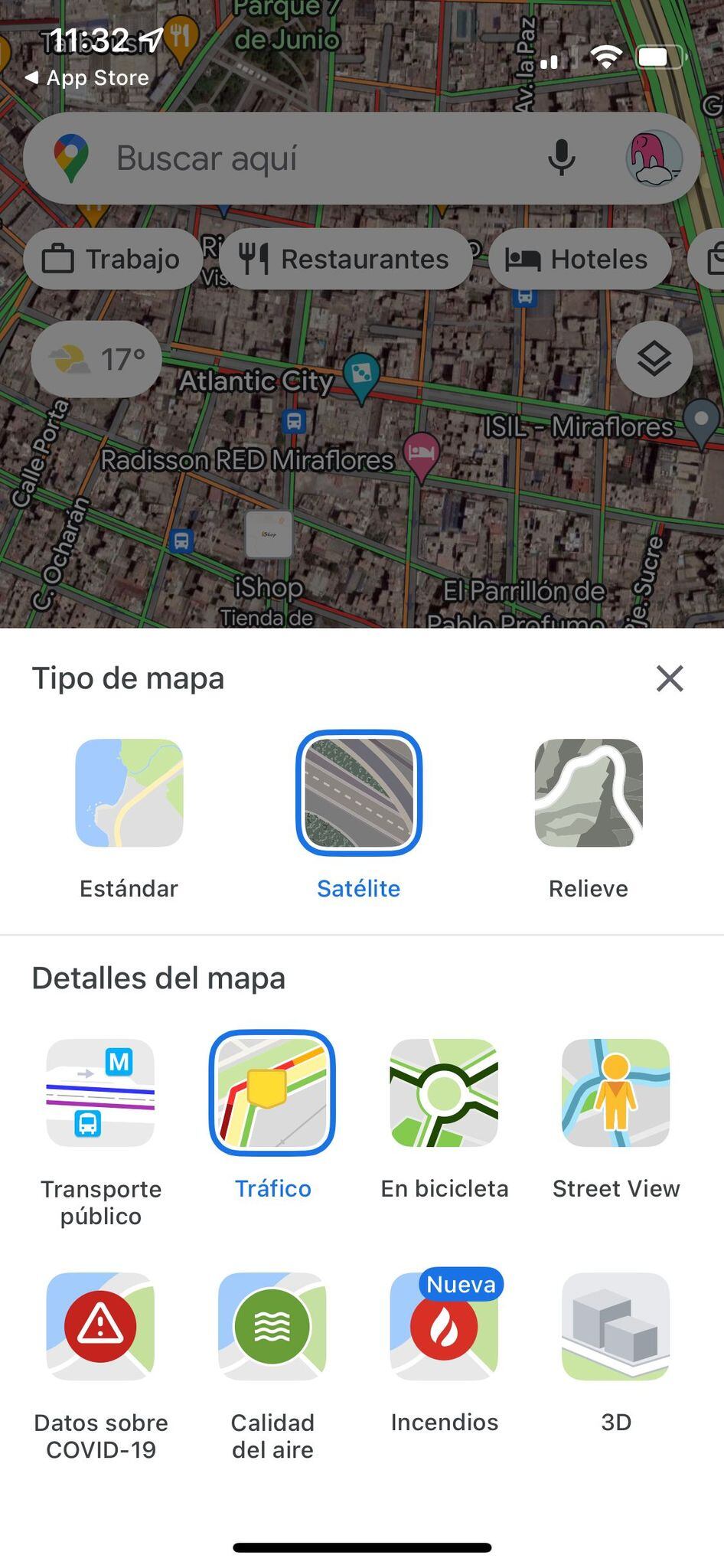 ¿Cómo medir la calidad del aire con Google Maps? (Foto: captura)