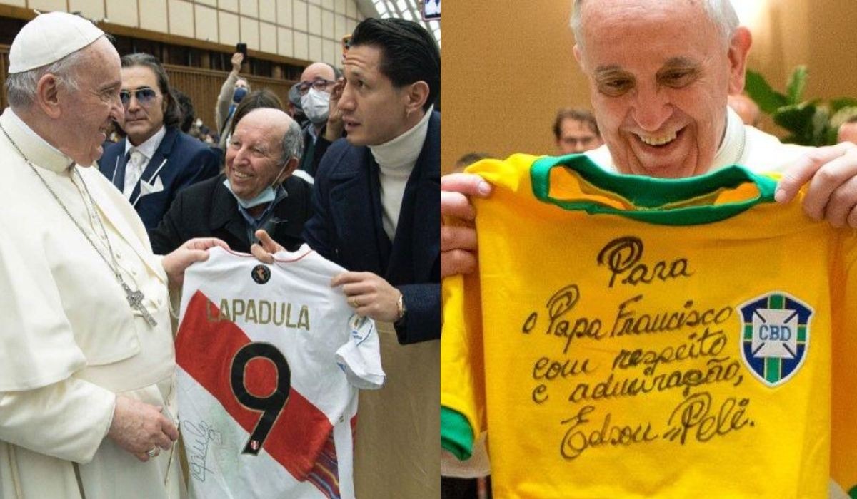 La colección de camiseta del Papa Francisco. (Foto: Composición)