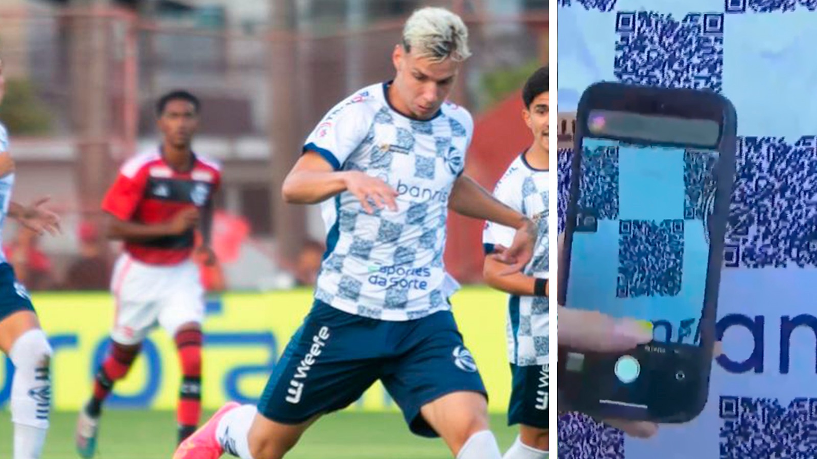 Un club brasileño usa camisetas llenas de códigos QR. (Foto: San José)
