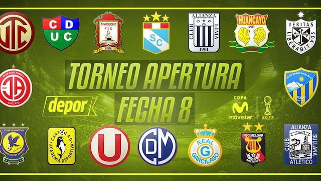 Tabla de posiciones del Torneo Apertura: resultados de la fecha 8