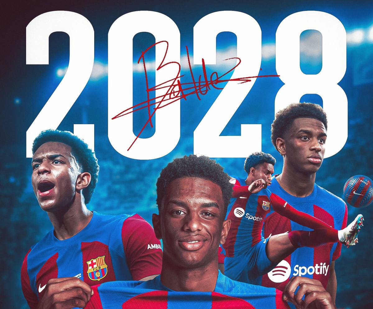 Alejandro Balde pasó a formar parte del grupo de los 1.000 millones tras renovar con el Barcelona. (Foto: FC Barcelona)