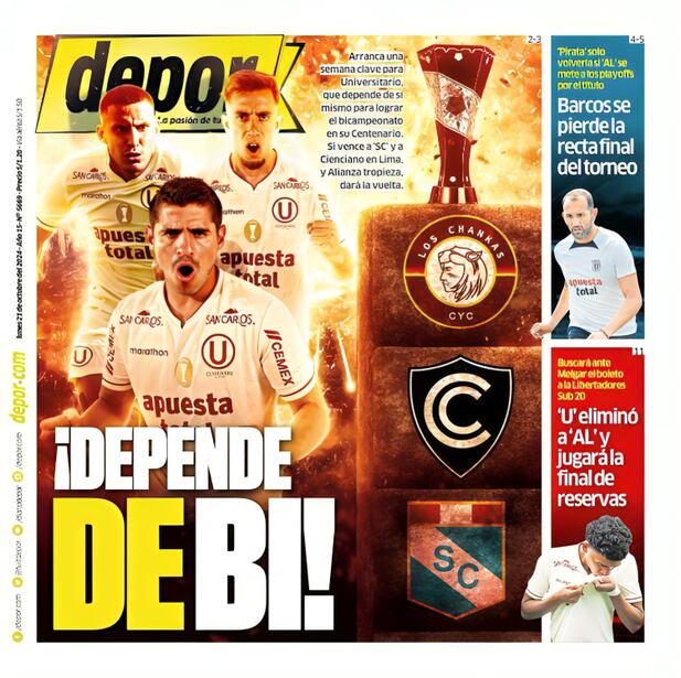 Portada de Depor