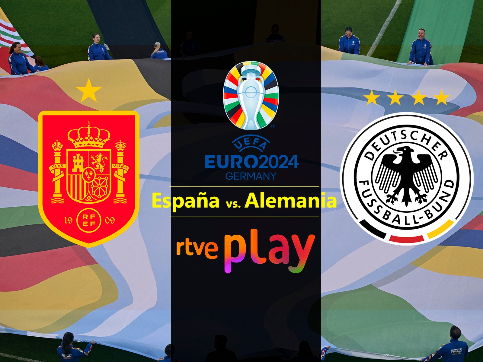 Sigue aquí la transmisión de RTVE Play ONLINE del España vs Alemania, por los cuartos de final de la Eurocopa 2024. | Foto: AFP / Composición: Héctor Honores