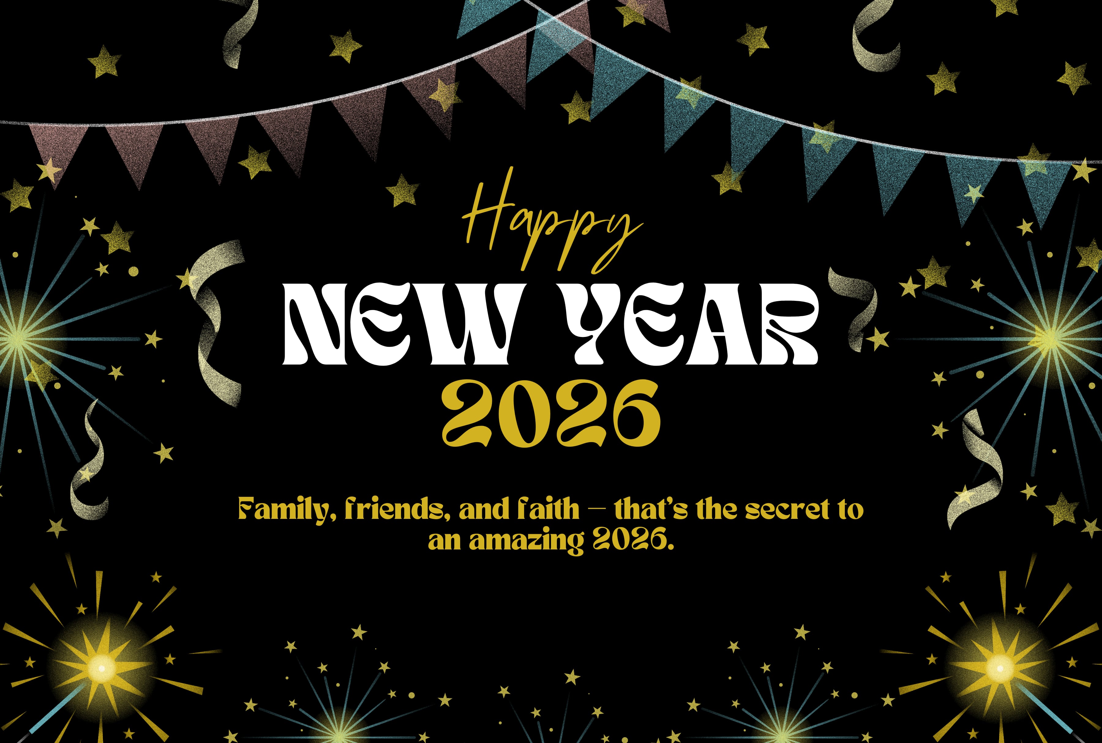 "Family, friends, and faith — that’s the secret to an amazing 2026." | Photo by canva.com / Depor