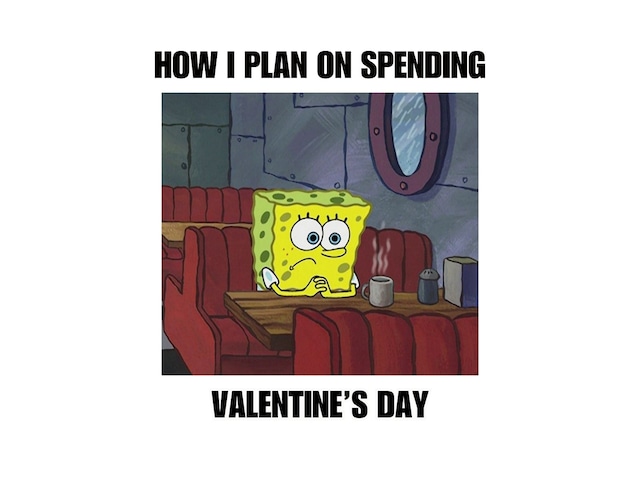 How I plan on spending Valentine's Day. | Photo by imgflip.com