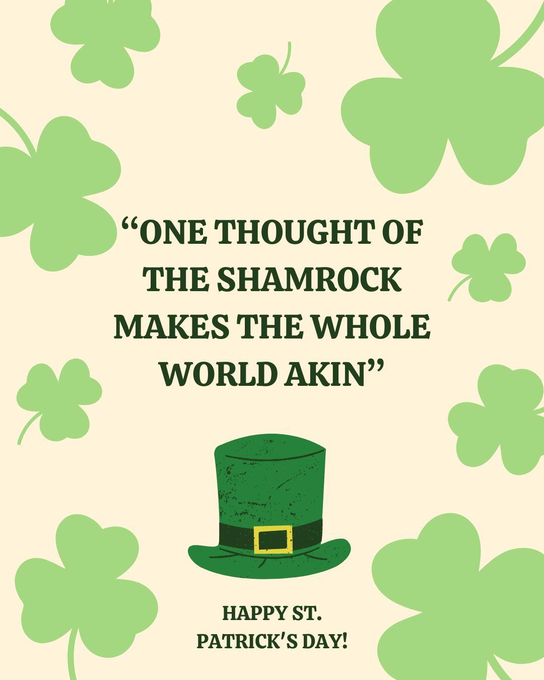 Congratulate your contacts for St. Patrick's Day with this fun image. (Photo: Composition Mix)