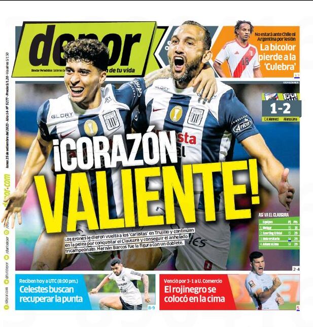 La portada impresa de hoy