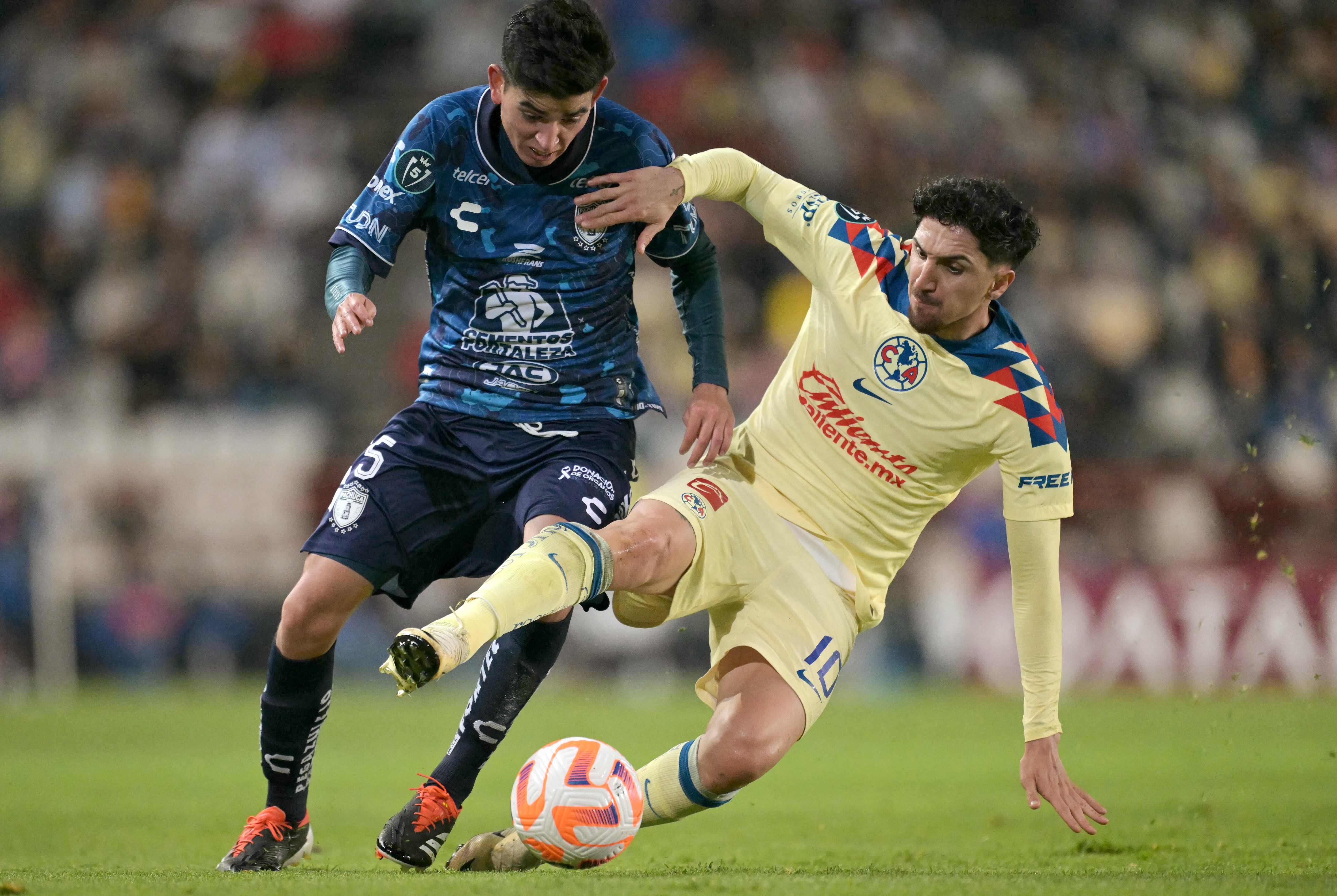 Pachuca vs. América se enfrentaron en la ida de los cuartos de final de la Liguilla MX 2024 (Foto: AFP)