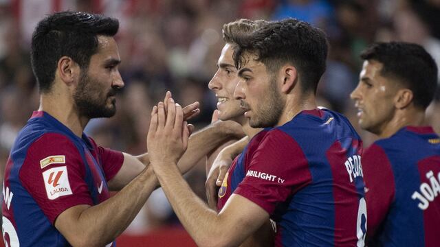 En el último partido de Xavi en el banquillo: Barcelona ganó 2-1 al Sevilla por LaLiga
