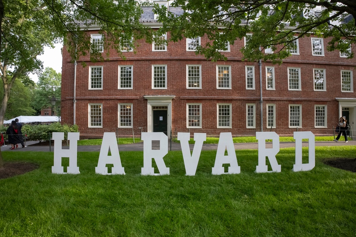 Vista del campus de la Universidad de Harvard en Boston, Massachusetts, el 27 de mayo de 2025. (Foto de Rick Friedman / AFP)
